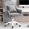 Adjustable Office Computer Chair with Armrest Chair Home Backrest Comfortable Office College Student Girl Dormitory Study Makeup(Gray)