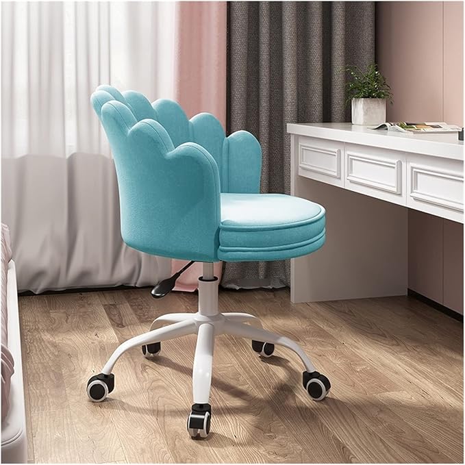 Adjustable Office Computer Chair with Armrest Office Chair Office Pink Study Home Game Chair Swivel Lift Bedroom Chair(Gray-Silver)