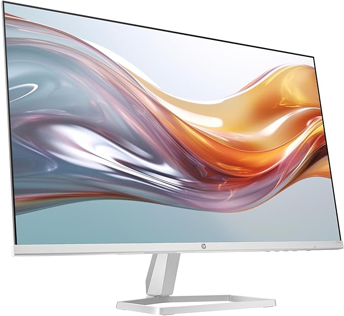 HP Series 5 527sw 27 FHD IPS Monitor with 5ms Response Time Anti-Glare Flicker Free Low Blue Light VGA HDMI &amp Dockztorm USB Port Expander White/Silver Color (94F46AA#ABA) 2 Pack