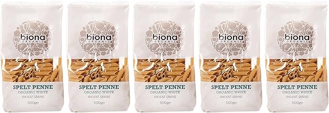 Biona Organic White Spelt Penne 500 g (Pack of 5)