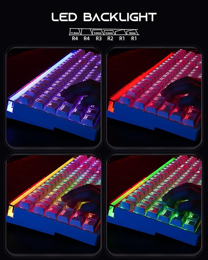 ZORNHER ZH99HE Mechanical Gaming Keyboard Full Size White Gaming Keyboard with Creamy SwitchSoft RGB Backlit Light BoxAdjustable Actuation &amp Rapid Trigger Hall Effect Technology