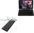 BoxWave Keyboard Compatible with 6 Goodlife623 GPD Win Max 2021 Mini Laptop Gamepad - AquaProof USB Keyboard Washable Waterproof Water Resistant - Jet Black