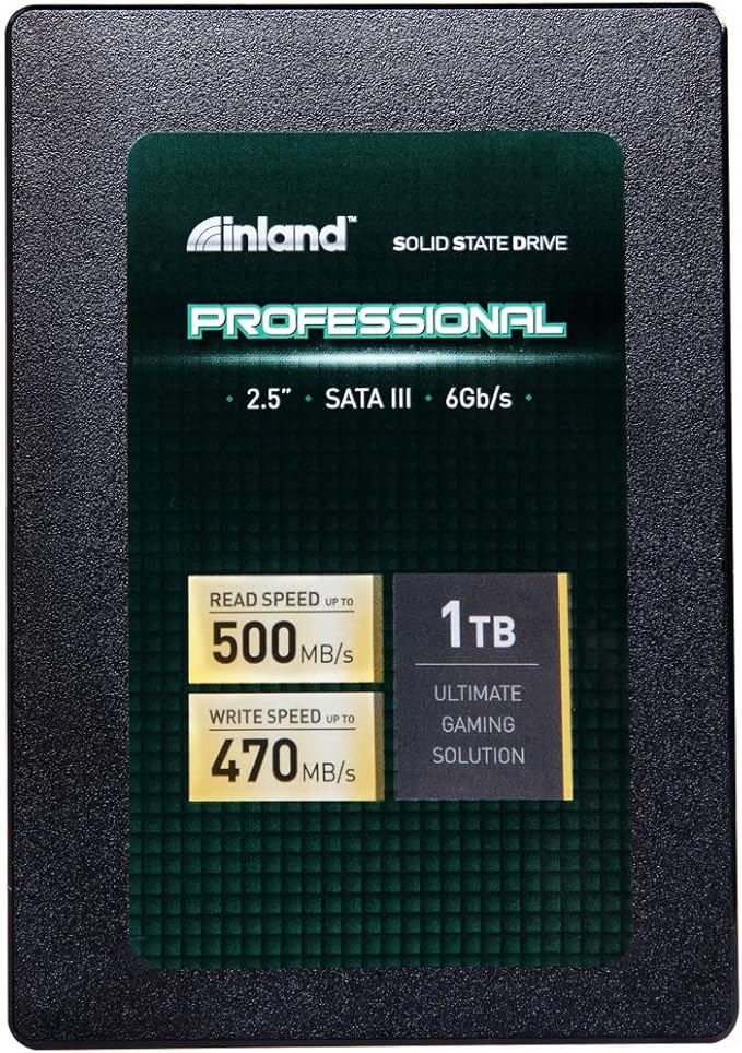 INLAND Professional 1TB SSD 3D NAND SATA III 6Gb/s 2.5 7mm Internal Solid State Drive (1T)