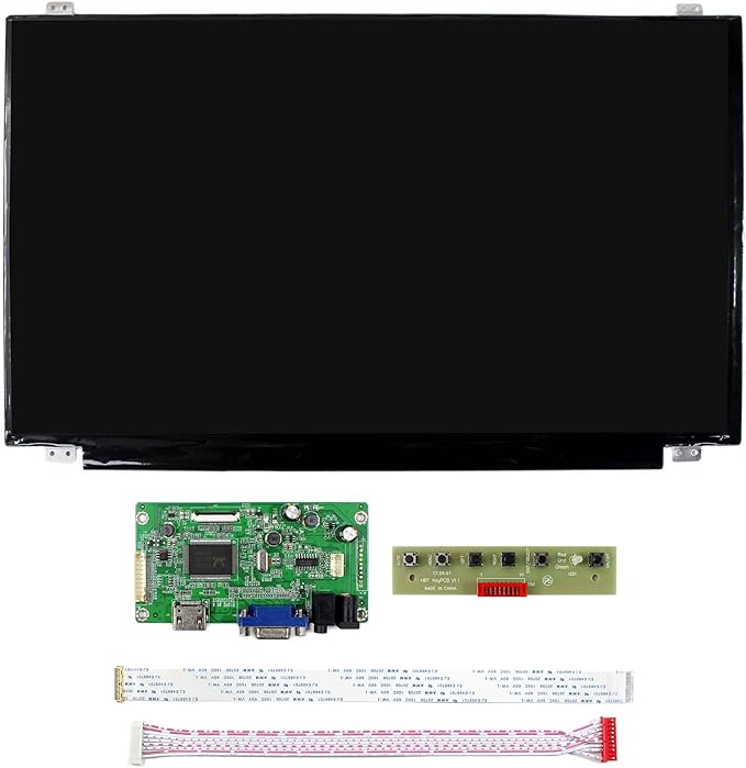 VSDISPLAY 15.6 IPS LCD Screen 15.6 inch 1920X1080 B156HAN01.2 with VGA LCD Controller Board Driver Board