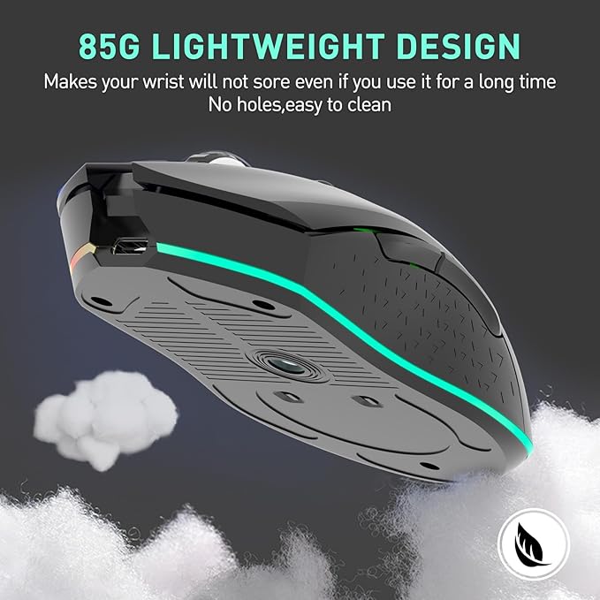 DAREU Wireless Keyboard and Mouse:EM901X Wireless Gaming Mouse &amp EK98PRO Gasket Wireless RGB Gaming Mechanical Keyboard Combo