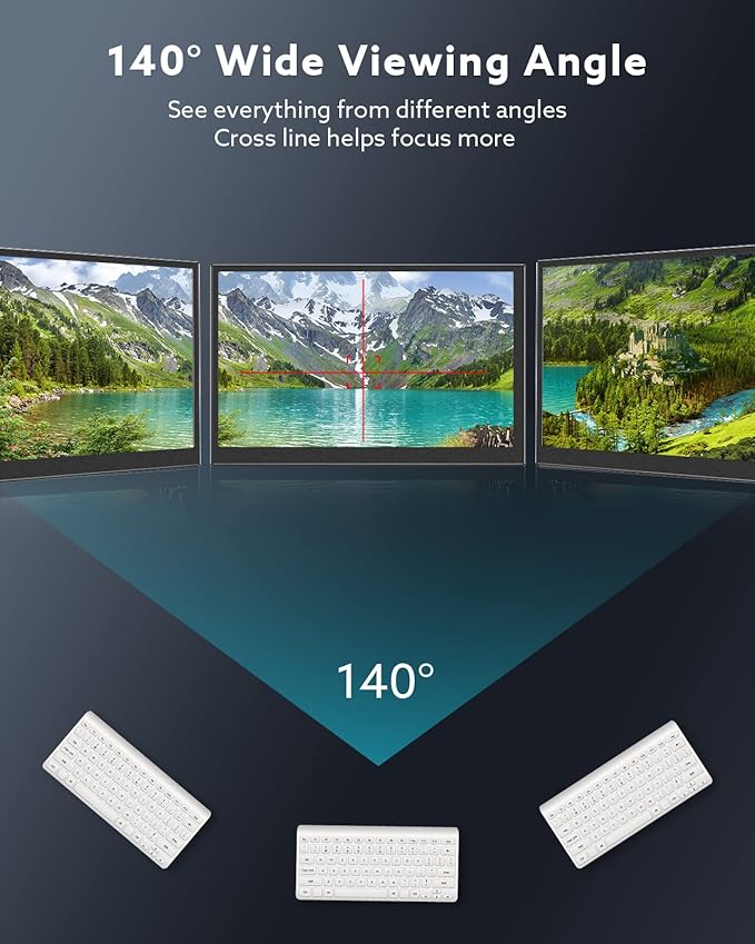 Eyoyo 7 inch Small Mini Monitor 1024x600 Resolution Car Rear View TFT LCD Screen Display with HDMI/VGA/AV Video Input for PC DVD DVR CCD 140° Wide Angle Metal Housing