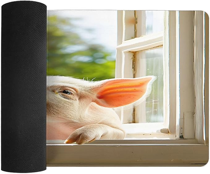 XXL Gaming Mouse Pad Animal Cute Pig XXL Gaming Mouse Pad Large Desk Mat Protector for Desktop Anti-Slip Rubber Extended Computer Keyboard Mat Writing Pad for Work Office 15.7 * 35.4 inB-385