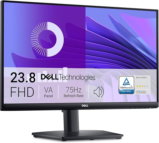 Dell E2425HS Monitor - 23.8-inch Full HD (1920x1080) 75Hz 8Ms Display Speaker 2 x 1W HDMI/DisplayPort Connectivity Height/Swivel/Tilt Adjustability - Black