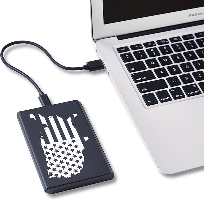 Plicnla Portable External Hard Drive 500GBUSB 3.0 USB-C Storage Expansion for PC Mac Desktop Laptop PS4/5 Xbox One X/S Xbox 360 (National Flag)