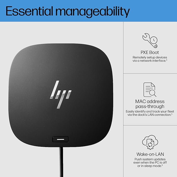 HP USB-C Dock G5-11-in-1 Adapter for Both USB-C and Thunderbolt-Enabled Laptops PCs &amp Notebooks - for Charging Networking or Data Transfers - Great for Secure &amp Remote ManagementBlack