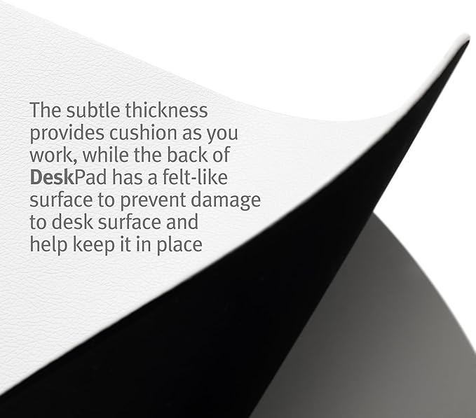 Twelve South Sustainable Leather Large Desk Pad - Desk Mat for Computer Mouse Traction Surface Desk Protector Large Mouse Pad Moisture and Heat Resistant Non-Slip Desk Pad Spill Resistant Black