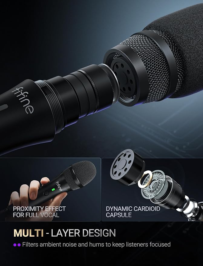 FIFINE XLR/USB Recording Microphone and Boom Arm Kit Podcast Microphone with Mute Volume Control Monitoring Mic Arm Stand Bundle with Cable Management for Vocal Voice-Over (Tank2+BM66)