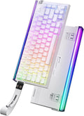 ATTACK SHARK R85 HE Wired Rapid Trigger Mechanical RGB Gaming Keyboard with Custom Lightbox8KHz Polling Rate0.005mm RT Accuracy0.08MS LatencyHall EffectMagnetic SwitchDriver for PC-White Contour