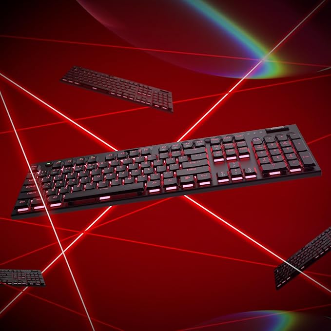 Redragon K618 PRO 3-Mode Wireless RGB Mechanical Keyboard BT/2.4Ghz/Wired Low Profile Win/Mac Gaming Keyboard w/Ultra-Thin Design Dedicated Media Control &amp Tactile Blue Switch