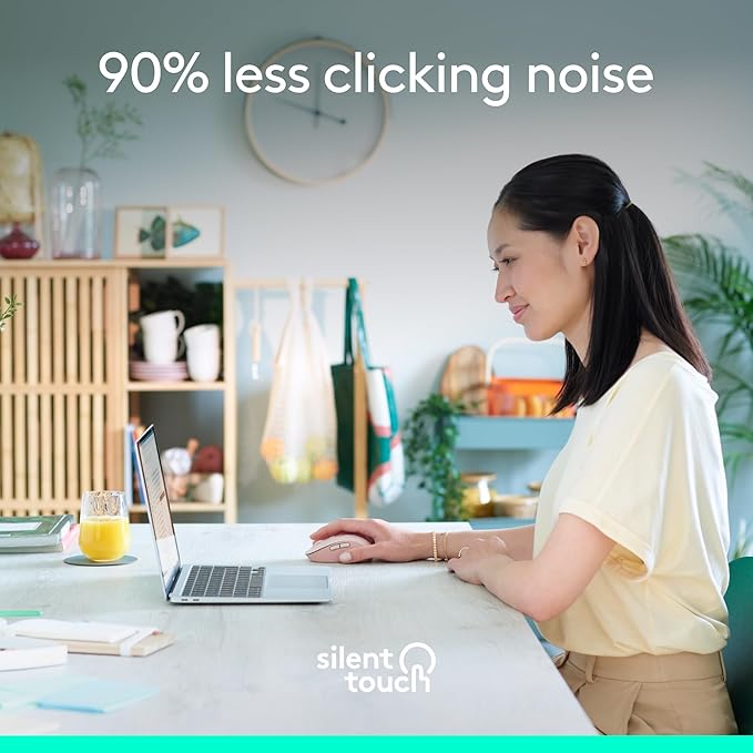 Logitech Signature M650 Wireless Mouse - for Small to Medium Sized Hands 2-Year Battery Silent Clicks Customizable Side Buttons Bluetooth for PC/Mac/Multi-Device/Chromebook - Rose
