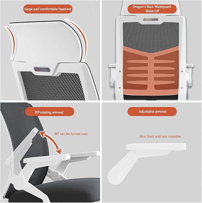 Office Study Chair Rotating Chair Ergonomic Computer Chair Staff Chair Home Dormitory Backrest Student Gaming Chair Office Chair (Size:Steel feetColor:B)