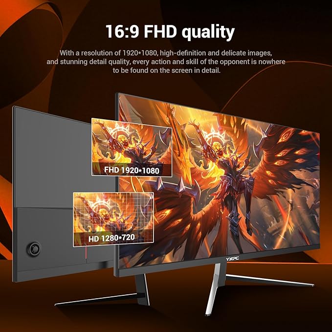 24 inch Computer Gaming Monitor 100HzBuilt-in Speakers1080P DisplayErgonomic Tilt Home Office Gaming MonitorHDMIVGA PortSync Visual Experience for Work &amp Play Support Wall Mount Install
