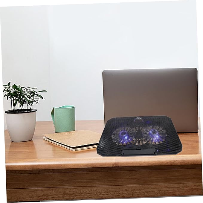 TEHAUX Laptop Cooling Pad Portable USB Laptop Cooler Stand for 14-15.6 Inch Notebooks Ergonomic Design Quiet Fans for Personal and Office Use (Black)