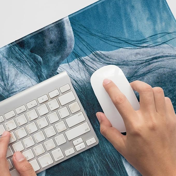 The Lord of The Rings Gollum Character Large Gaming Mouse Pad Desk Mat with Stitched Edges Non-Slip Base for Gamer Home and Office 31.5 x 15.7