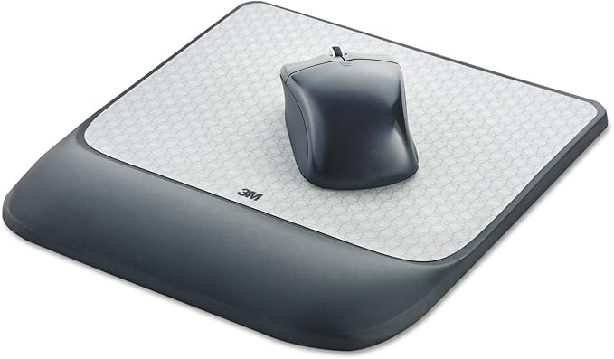 3M MW85B Mouse Pad w/Precise Mousing Surface w/Gel Wrist Rest 8 1/2x 9X 3/4 Solid Color