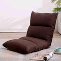 Floor Gaming Chair Fold Up Balcony Chair Tatami Mat Window Seat Cushion Back Support Chair Ergonomic Cushions for Bed (Color : Brown)