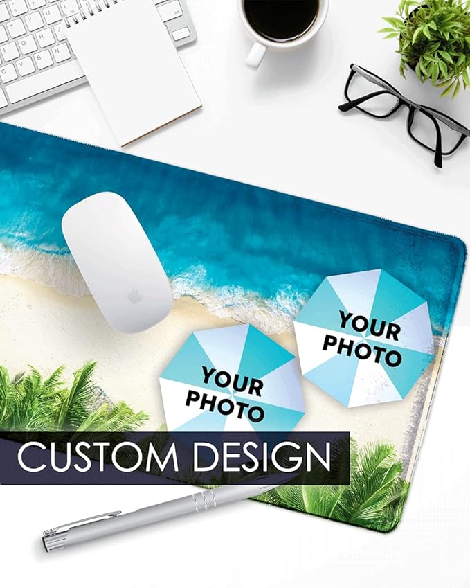 Personalized Mouse Pad – Gaming 11.8 x 31.5 inch Non-Slip Large Size Rubber Base Eco-Friendly Mat Desk Mousepad Keyboard Customized Photo Text Name Picture Gift