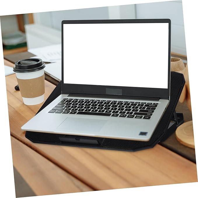 Laptop Cooling Stand with Quiet Fans and LCD Display Portable Cooling Pad for Laptops for Office Home and Gaming Use