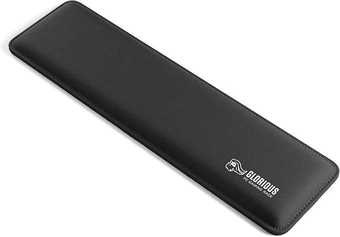 Glorious Gaming Wrist Pad/Rest - Slim TENKEYLESS - Black - Mechanical KeyboardsStitched EdgesErgonomic | 14x4 inches/(0.7in/17mm) Thick (GSW-87) Slim TENKEYLESS (Black)