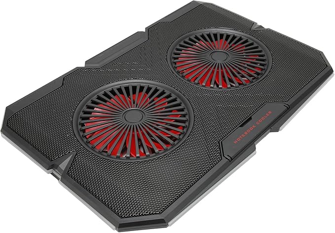 RGB Laptop Pad with Dual Silent Fans Gaming Laptop Cooler Stand with 7 s Height Adjustment 2 USB Ports and RGB ing for 14in to 17in Lap y Panel