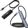 ICZI USB C 3.2 HUB &amp USB 3.0 Hub 4-Port Data USB Hub with 4ft Long Cable USB Splitter Adapter for MacBook Mac mini Surface Pro XPS Laptop PC Flash Drive Mobile HDD