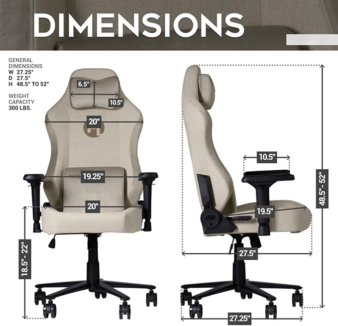 135° Back Reclining Mechanism Fabric Memory Foam Gaming ChairGame &amp Recreation Room Furniture Video Game Chairs for Bedroom