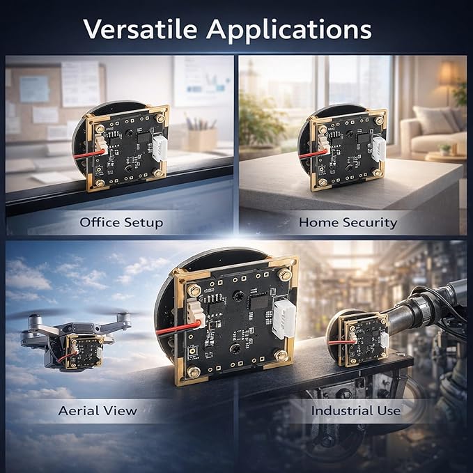1MP USB Camera Module with OV9281 Sensor 100° Wide Angle Manual Focus - Clear HD Imaging Multi - System Compatible Small Tiny Webcam for Industry &amp Embedded Use