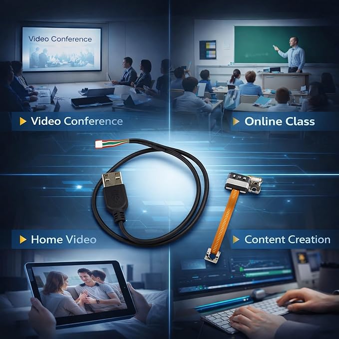 5MP Autofocus Camera Module USB2.0 Webcam Board with OV5693 Chip 110° Wide Angle HD Mini Camera for Android and PC - Plug &amp Play with High Compatibility and Clear Imaging