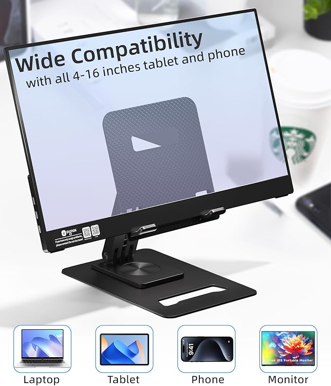 Ingnok 15.6 Portable Monitor&amp Portable Monitor Stand
