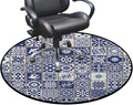 Grey Blue Round Carpet Trendy Area Rugs Non Slip Soft Floor Carpet for Indoor Bedroom Living Room Bathroom Kitchen Floor Mat Tiles in Modern Shades Artwork Print Diameter 51 in