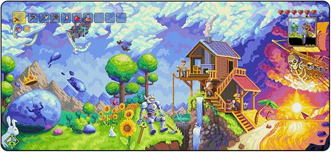 Terraria - Beginnings Gaming Desk Mat – Large Extended Mouse &amp Keyboard Pad