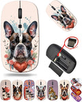 maizi USB Wireless Mouse for PC MacBook Notebook Computer USB Mice MKADAU Boston Terriers 2.4G Portable with Receiver Printed in USA