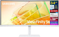 Samsung View Finity S6 S65TC 34 Ultra-WQHD VA Monitor with HDR10 AMD FreeSync Anti Glare Flicker Free VESA Mount (100mm) Displayport White (LS34C654TANXGO) (Renewed)
