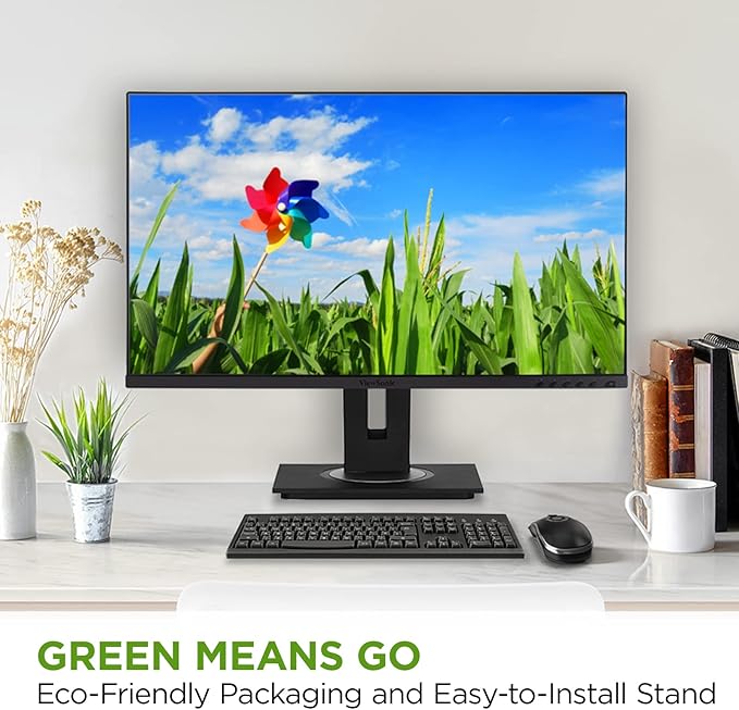 ViewSonic VG2756-4K 27 Inch IPS 4K Docking Monitor with 90W USB C RJ45 HDMI Display Port and 40 Degree Tilt Ergonomics for Home and Office