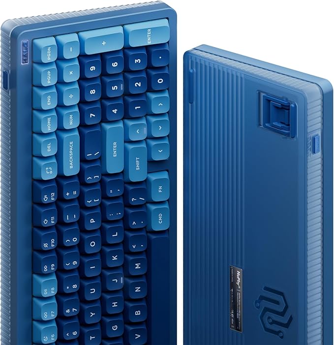 nuphy Halo96 V2 Wireless Mechanical Keyboard 96% Hot Swappable 99 Keys RGB Backlit Bluetooth/USB-C/2.4GHz Silent Red Switches Blue QMK/VIA Support