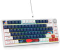 75 Percent Keyboard Gasket-Mounted with Sound Absorbing Pads 82-Key Compact Wired RGB Mechanical Gaming Keyboard Hot-Swap Socket for Win Blue Earth