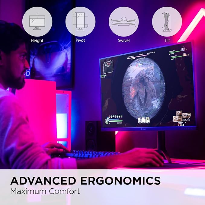 ViewSonic VX2728J-2K 27 Inch Gaming Monitor 1440p 180hz 0.5ms IPS w/FreeSync Premium Advanced Ergonomics HDMI and DisplayPort