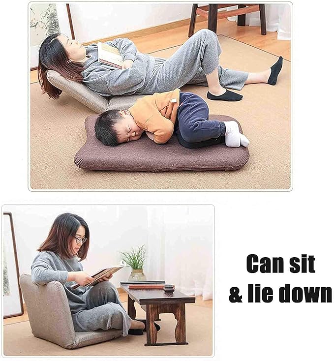 Floor Chair with Back Support Tatami Room Game Chair Legless Meditation Floor Seating Bay Window Lazy Chairs Lightweight