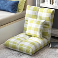 GIZNXBA Floor Chair with 6 Adjustable Positions Foldable Floor Lazy Sofa Folding Floor Gaming Chair with Pillow Meditating Floor Chair for Living Room Bedroom Office(/Green A)