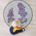 Love Themed Tree Round Chair CushionFloor mat thickest Chair Cushion Hardwood Floor Protection mat for Office and Home Computer Chairs Nature Spring TreePurple Lilac Diameter 60 in
