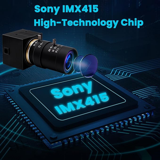 4K USB Camera - 10X Optical Zoom Ultra HD 2160P IMX415 Sensor Plug and Play for Windows Linux Mac Raspberry Pi