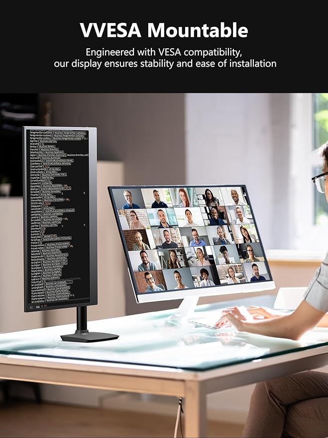 4K Portable Monitor 13.3 UHD IPS Portable Laptop Screen Second Screen Dual USB C HDMI Computer Gaming Display with Speakers Travel Monitor for PC Phone PS4/5 Xbox Switch