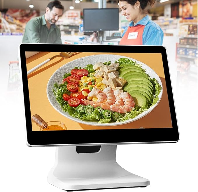 POS System POS Cash Register with 15 Inch Touch Screen CPU N2930 4GB RAM 64GB SSD Windows 10 for Retail Restaurant Retail Cafe Clubpospos System