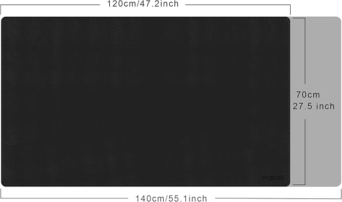 Mydours 48x28 XXL Desk Mat Large Desk Pad PU Leather Desk Pad for Computer Keyboard &amp Mouse Setup Full Mat for Office Work Mega Mouse Pad Surface for Standing Desk Workstation