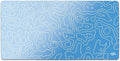 GutzyAiden Topo Extended Extra Large Mouse Pad | Gaming Setup | Hybrid Polyester Fabric Top | Non-Slip Natural Rubber Base | 5mm Thick | ICY Cyan Topo | 3XL - 48 x 24 |